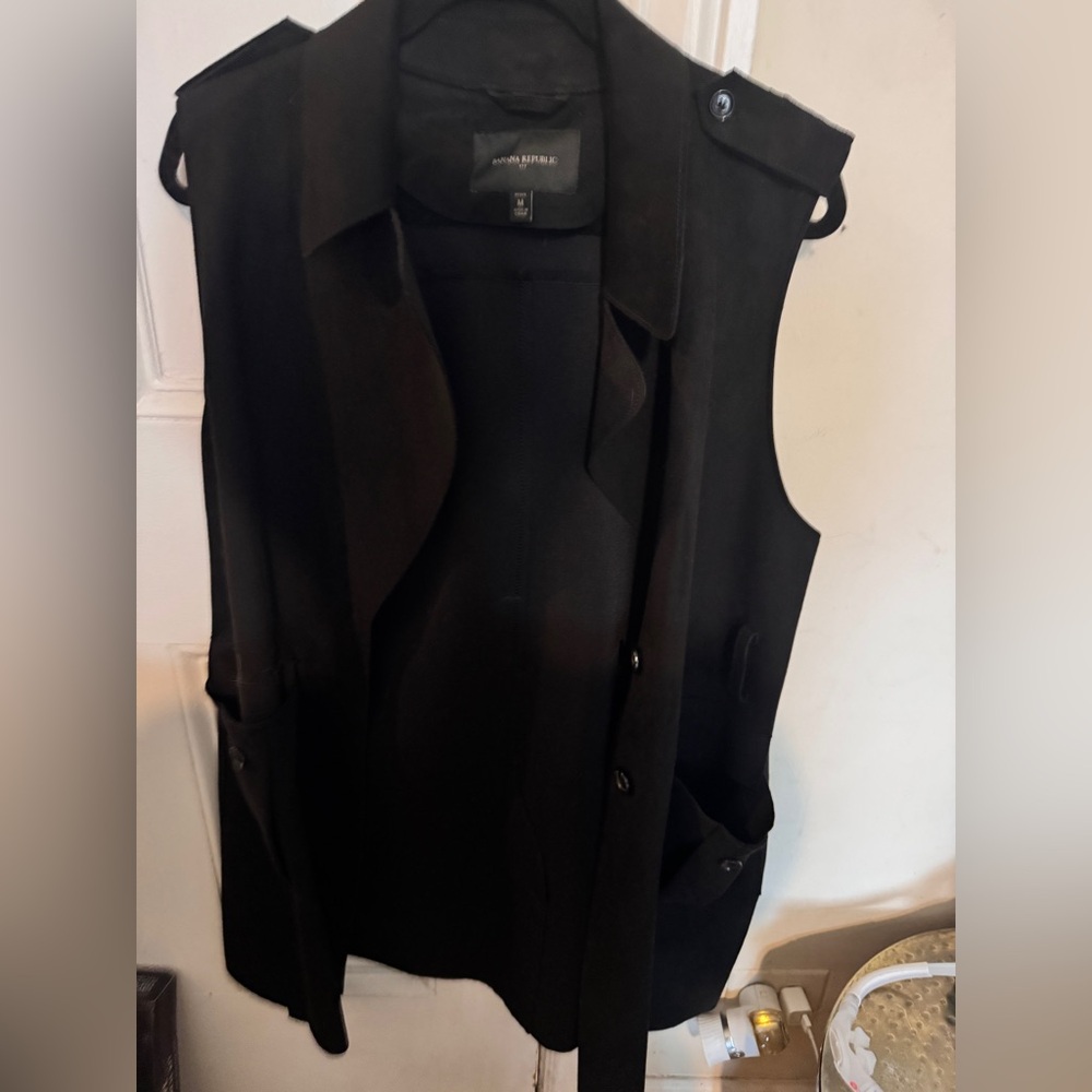 Banana Republic Factory long suede vest, size M